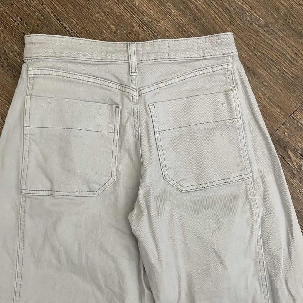 Anthropologie Pilcro High Rise Barrel Leg Cropped Light Gray Jeans Size 26 - Picture 7 of 8